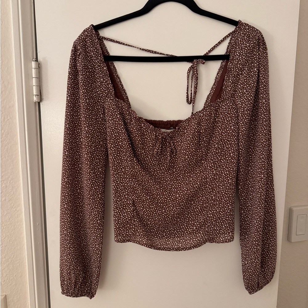 Abercrombie & Fitch Brown Too with White polka Dots